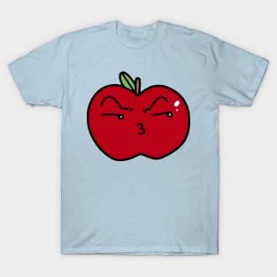 Pouty Kiss Face Apple T-Shirt